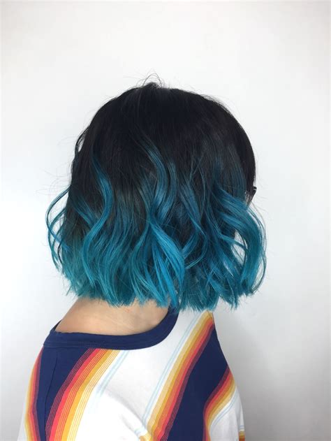 blue hair bob|blue hair ideas for short.